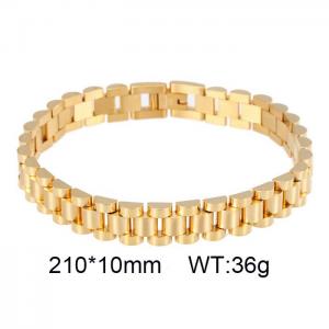 Gold Classic Foreign Trade Stainless Steel Adjustable Strap 3-Layer Bracelet - KB56145-DR