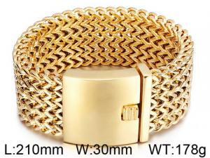 Stainless Steel Gold-plating Bracelet - KB56410-D