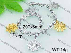 Stainless Steel Gold-plating Bracelet  - KB57983-Z
