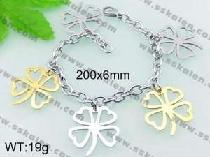 Stainless Steel Gold-plating Bracelet  - KB58006-Z