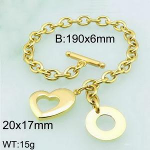 Stainless Steel Gold-plating Bracelet - KB58032-Z