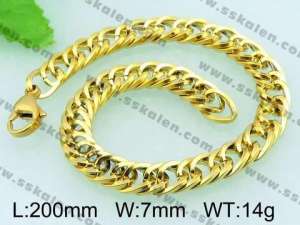 Stainless Steel Gold-plating Bracelet  - KB58040-Z