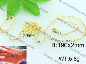Stainless Steel Gold-plating Bracelet  - KB58044-Z