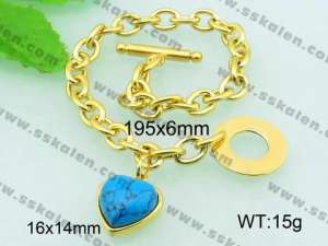 Stainless Steel Gold-plating Bracelet  - KB58393-Z
