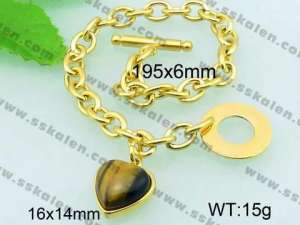 Stainless Steel Gold-plating Bracelet  - KB58394-Z