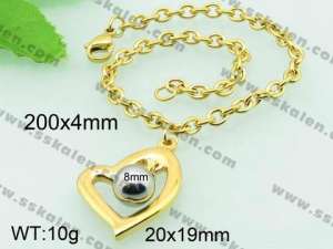 Stainless Steel Gold-plating Bracelet  - KB58952-Z