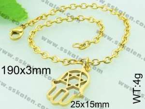 Stainless Steel Gold-plating Bracelet  - KB59293-Z