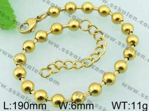 Stainless Steel Gold-plating Bracelet  - KB59398-Z