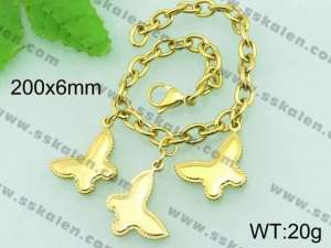Stainless Steel Gold-plating Bracelet  - KB59597-Z