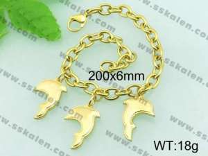 Stainless Steel Gold-plating Bracelet  - KB59598-Z