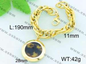 Stainless Steel Gold-plating Bracelet  - KB59629-K