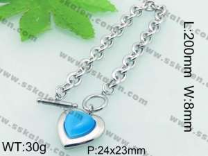 Stainless Steel Stone Bracelet - KB62113-Z