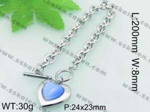 Stainless Steel Stone Bracelet - KB62114-Z