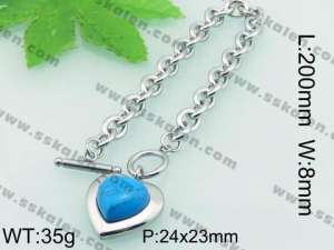 Stainless Steel Stone Bracelet - KB62116-Z