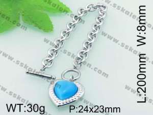 Stainless Steel Stone Bracelet - KB62126-Z