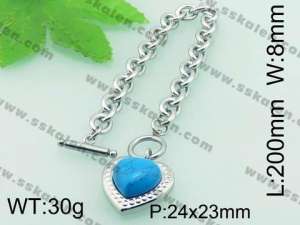 Stainless Steel Stone Bracelet - KB62127-Z