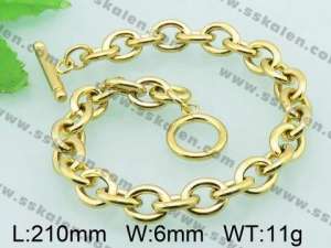 Stainless Steel Gold-plating Bracelet - KB62312-Z