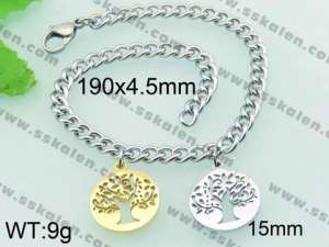 Stainless Steel Gold-plating Bracelet - KB62476-Z