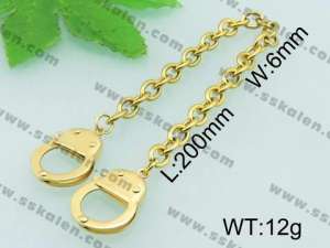 Stainless Steel Gold-plating Bracelet - KB62616-Z