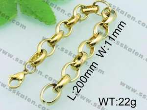 Stainless Steel Gold-plating Bracelet - KB62617-Z