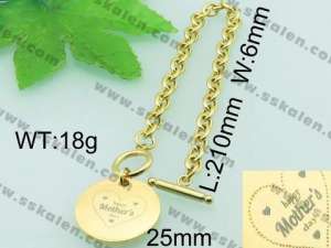Stainless Steel Gold-plating Bracelet - KB62620-Z