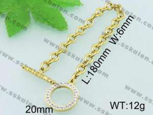 Stainless Steel Gold-plating Bracelet - KB62621-Z