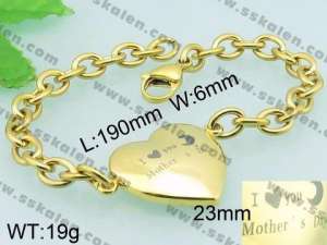Stainless Steel Gold-plating Bracelet - KB62623-Z