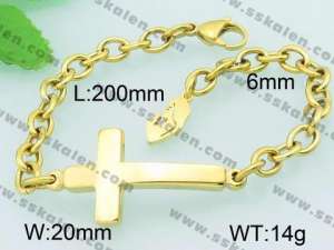 Stainless Steel Gold-plating Bracelet - KB62625-Z