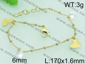 Stainless Steel Gold-plating Bracelet - KB62720-YJ