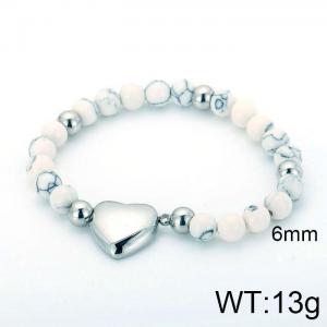 Stainless Steel Stone Bracelet - KB63108-Z