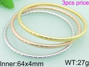 Stainless Steel Gold-plating Bangle - KB63153-LO