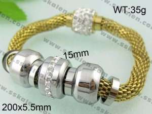 Stainless Steel Stone Bracelet - KB64793-K