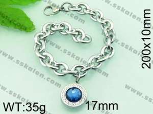 Stainless Steel Stone Bracelet - KB65166-Z