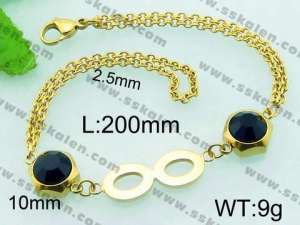 Stainless Steel Stone Bracelet - KB65351-Z