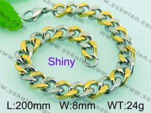 Stainless Steel Gold-plating Bracelet - KB65367-Z