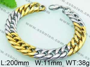 Stainless Steel Gold-plating Bracelet - KB65372-Z
