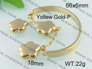 Stainless Steel Gold-plating Bracelet - KB65832-KC