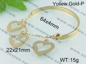 Stainless Steel Gold-plating Bracelet - KB65834-KC