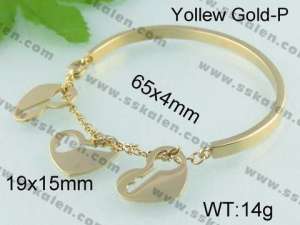 Stainless Steel Gold-plating Bracelet - KB65835-KC