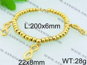 Stainless Steel Gold-plating Bracelet - KB65840-Z