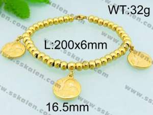 Stainless Steel Gold-plating Bracelet - KB65842-Z