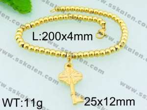 Stainless Steel Gold-plating Bracelet - KB65851-Z