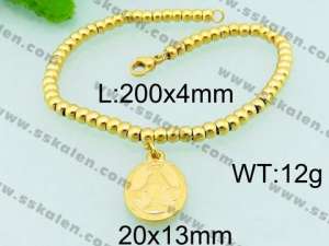 Stainless Steel Gold-plating Bracelet - KB65852-Z