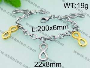 Stainless Steel Gold-plating Bracelet - KB65870-Z