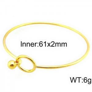 Stainless Steel Gold-plating Bangle - KB65889-Z