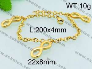 Stainless Steel Gold-plating Bracelet - KB65891-Z