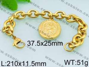 Stainless Steel Gold-plating Bracelet - KB65941-Z