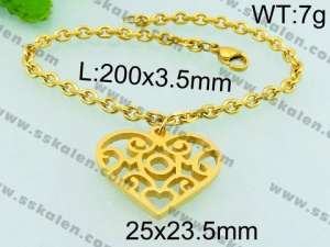 Stainless Steel Gold-plating Bracelet - KB65944-Z