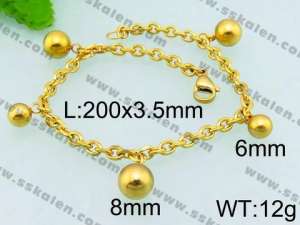 Stainless Steel Gold-plating Bracelet - KB65947-Z