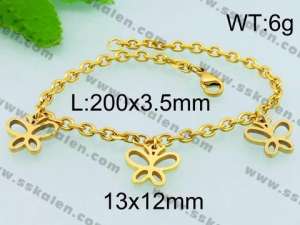 Stainless Steel Gold-plating Bracelet - KB65948-Z